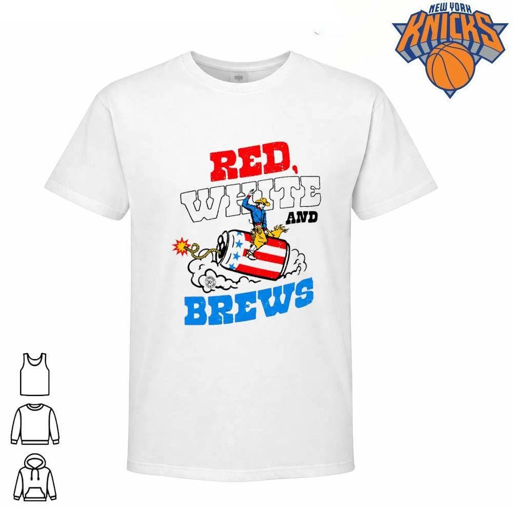 Red White and Brews Fourth of July Cowboy Beer Can Shirt Unisex T-shirt, Sweatshirt, Hoodie, Long Sleeve Tee - T-Shirt, Sweatshirt, Hoodie