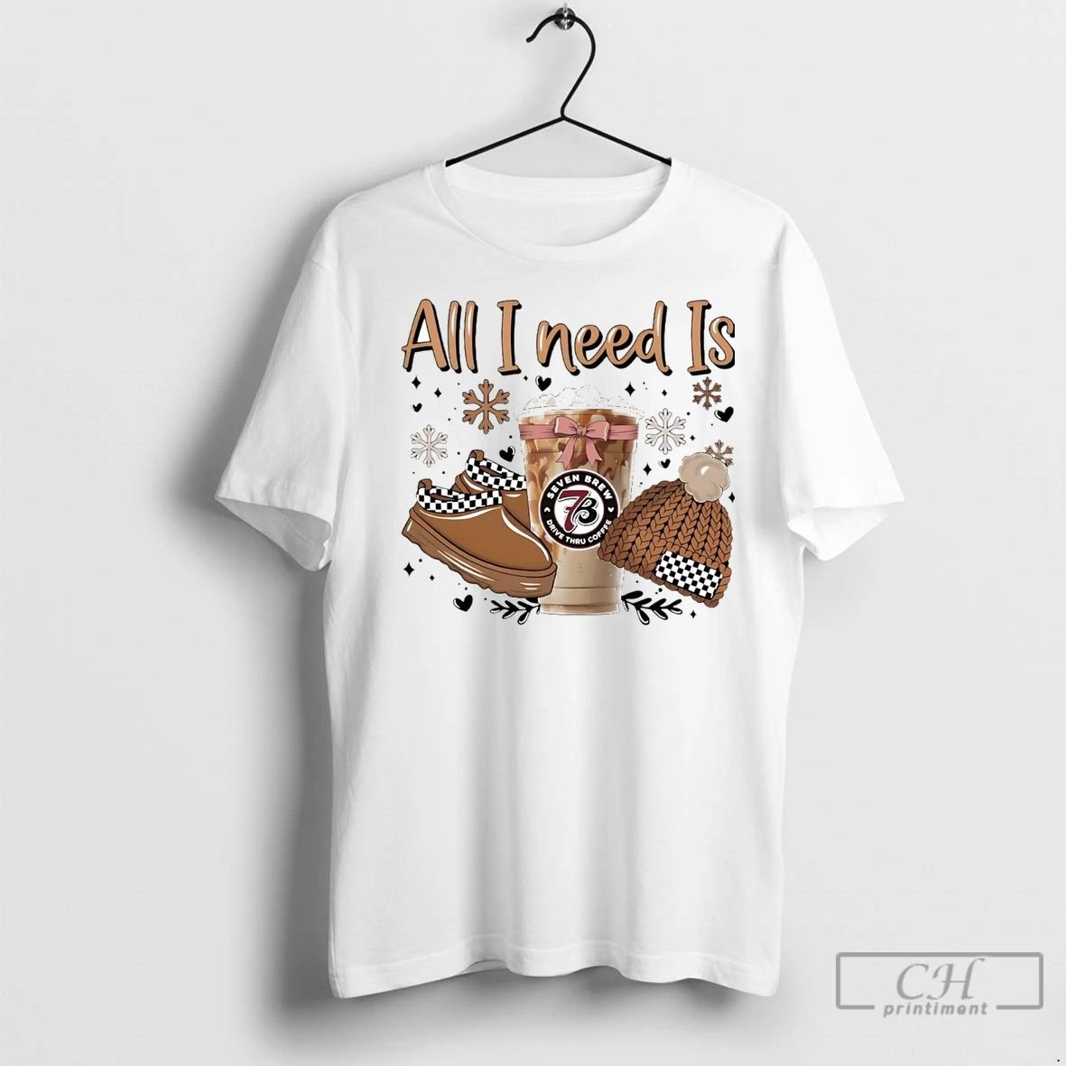 Premium All I Need Is 7brew Christmas Unisex T-shirt, Sweatshirt, Hoodie, Long Sleeve Tee - T-Shirt, Sweatshirt, Hoodie
