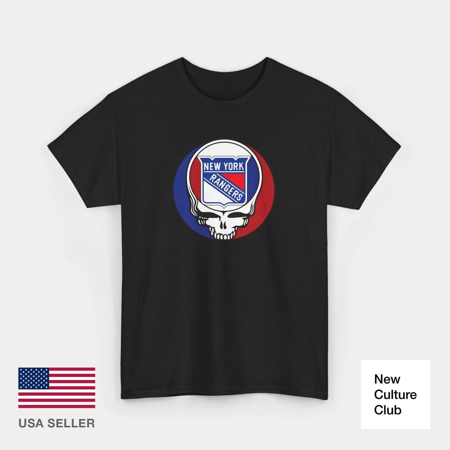 Grateful Dead New York Rangers Steal Your Face Deadhead Hockey NYC T Shirt Tee Unisex T-shirt, Sweatshirt, Hoodie, Long Sleeve Tee - T-Shirt, Sweatshirt, Hoodie