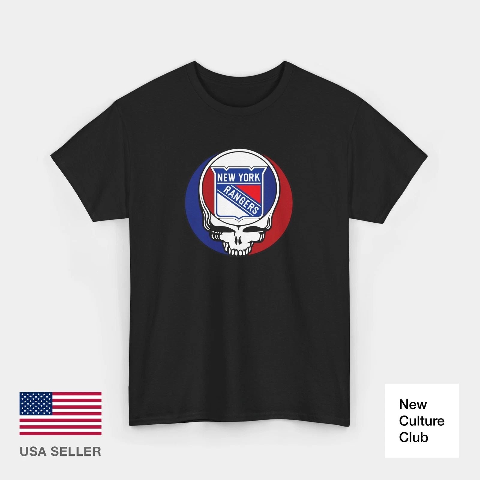 Grateful Dead New York Rangers Steal Your Face Deadhead Hockey NYC T Shirt Tee Unisex T-shirt, Sweatshirt, Hoodie, Long Sleeve Tee - T-Shirt, Sweatshirt, Hoodie
