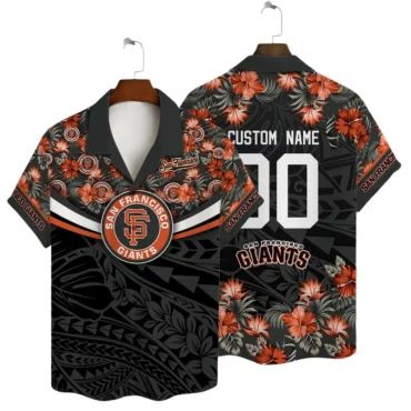 San Francisco Giants Tribal Floral Custom Hawaiian Shirt Unisex T-shirt, Sweatshirt, Hoodie, Long Sleeve Tee - T-Shirt, Sweatshirt, Hoodie