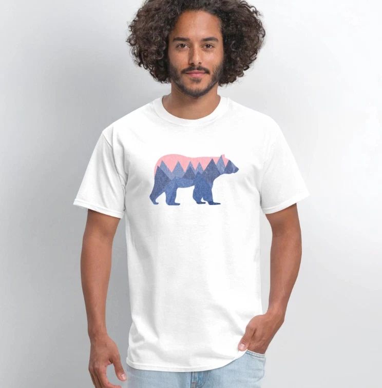 mountain bear on Men's T-Shirt Unisex T-shirt, Sweatshirt, Hoodie, Long Sleeve Tee - T-Shirt, Sweatshirt, Hoodie