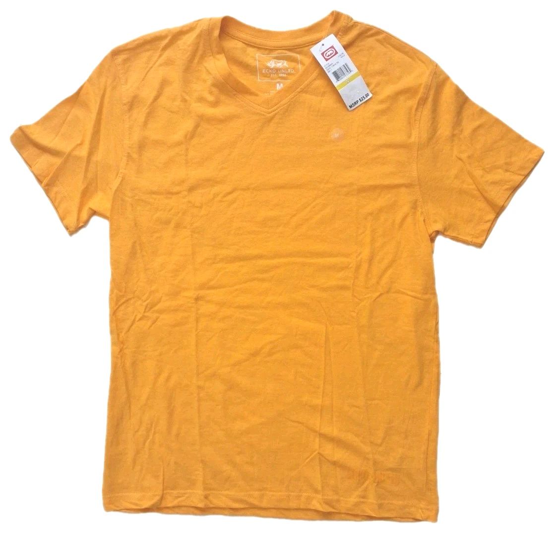 Ecko Unlimited Mens Classic Comfort V Neck Tee Shirt Golden Rod Yellow XL Unisex T-shirt, Sweatshirt, Hoodie, Long Sleeve Tee - T-Shirt, Sweatshirt, Hoodie