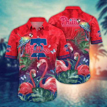 Philadelphia Phillies Flamingo Escape Hawaiian Shirt Unisex T-shirt, Sweatshirt, Hoodie, Long Sleeve Tee - T-Shirt, Sweatshirt, Hoodie