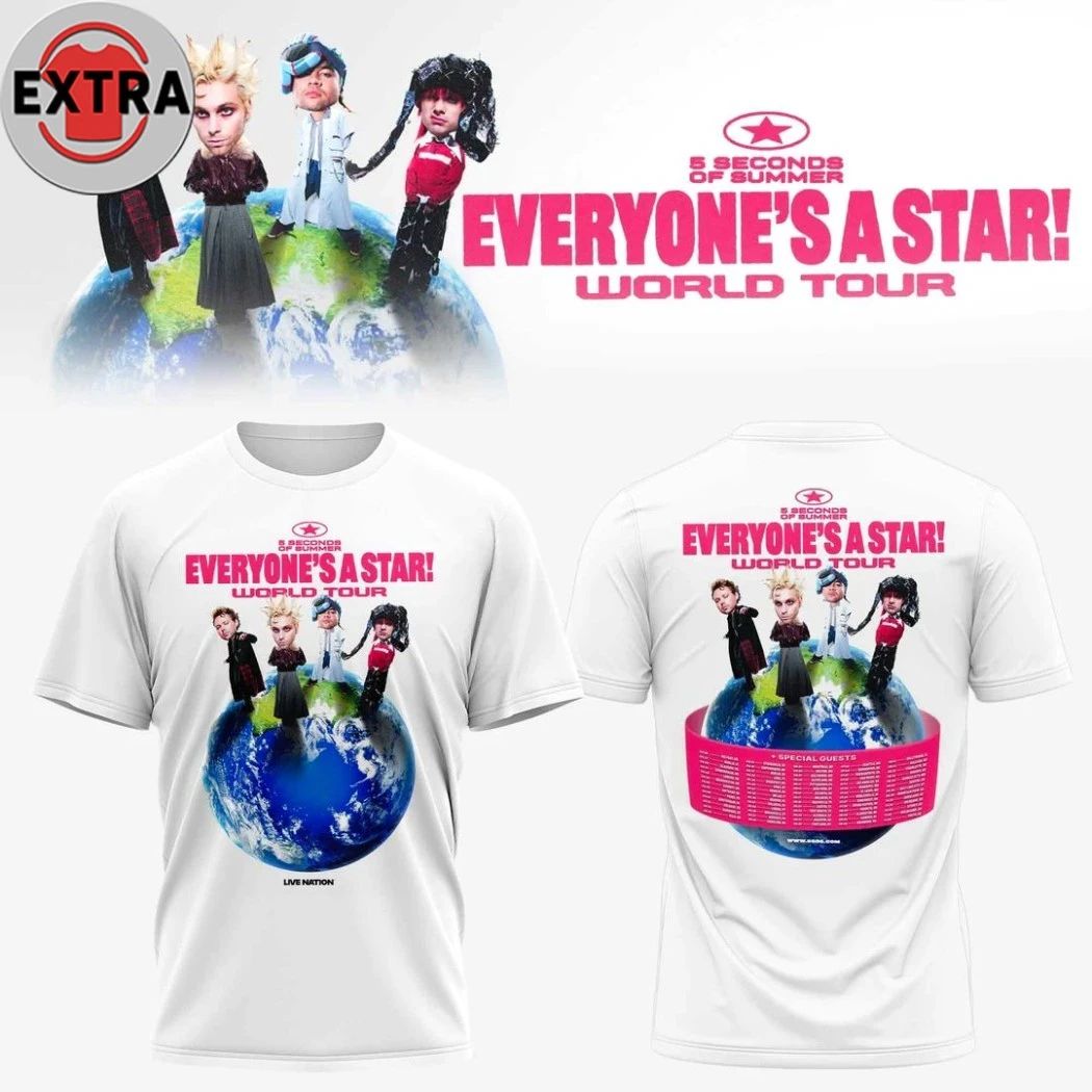 Everyones A Star World Tour 2026 Hoodie T-Shirt Unisex T-shirt, Sweatshirt, Hoodie, Long Sleeve Tee - T-Shirt, Sweatshirt, Hoodie