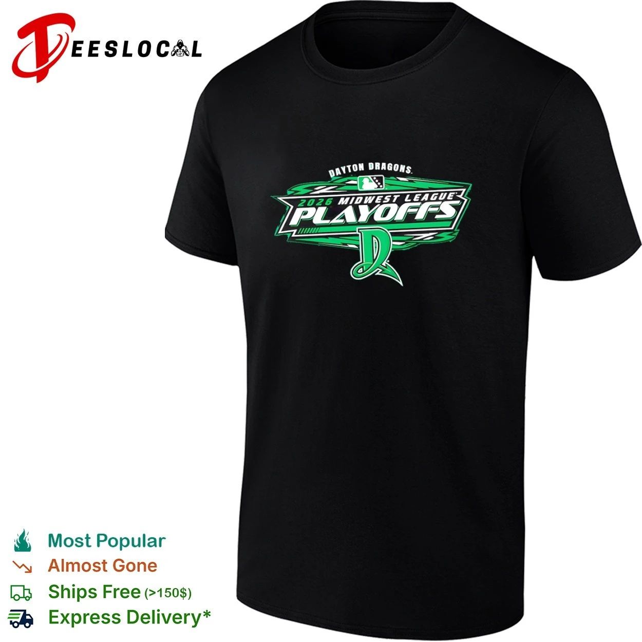 Dayton Dragons 2026 Midwest League Playoffs T-shirt Unisex T-shirt, Sweatshirt, Hoodie, Long Sleeve Tee - T-Shirt, Sweatshirt, Hoodie