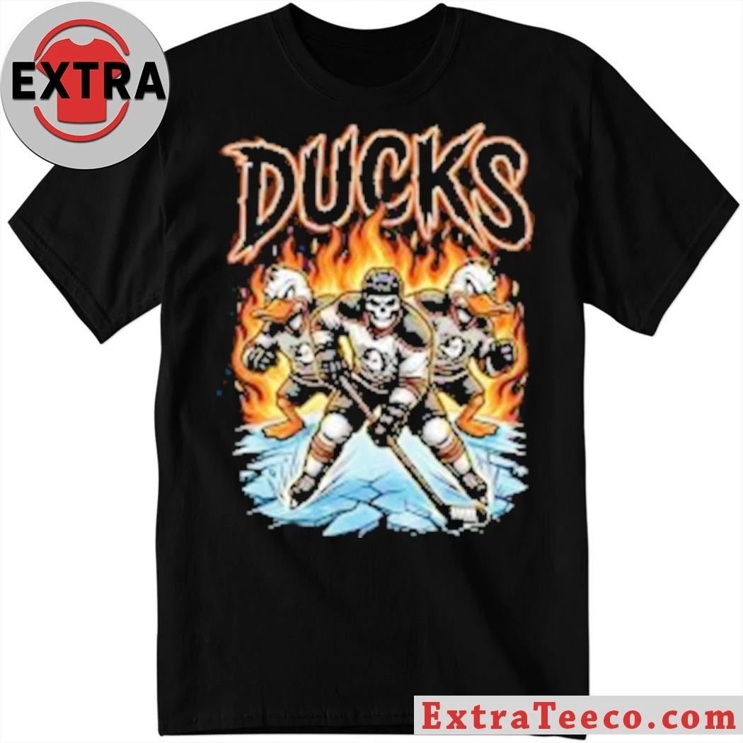 Anaheim Ducks Hockey Skull Shirt Unisex T-shirt, Sweatshirt, Hoodie, Long Sleeve Tee - T-Shirt, Sweatshirt, Hoodie