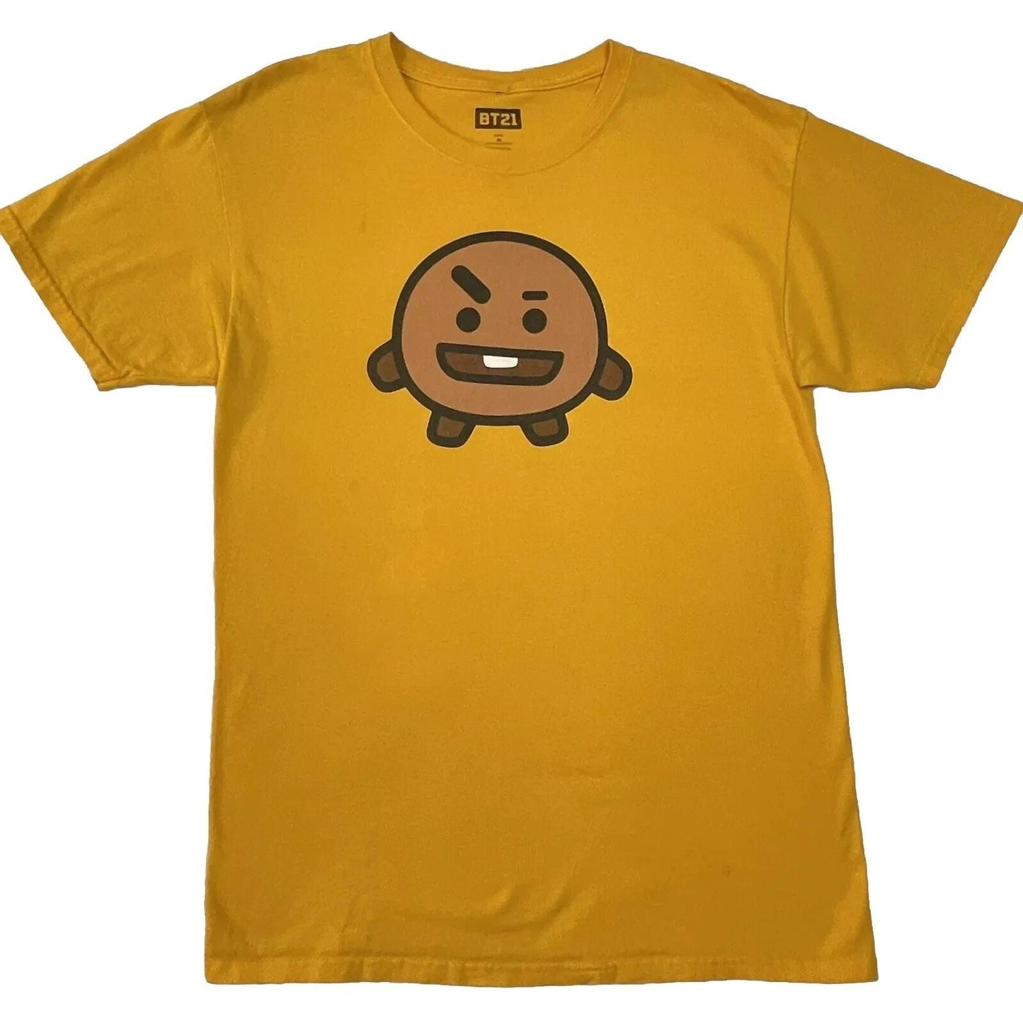 BT21 Shooky Tshirt Size Medium Official Gold Crunchy Squad HipHop Universtar Unisex T-shirt, Sweatshirt, Hoodie, Long Sleeve Tee - T-Shirt, Sweatshirt, Hoodie