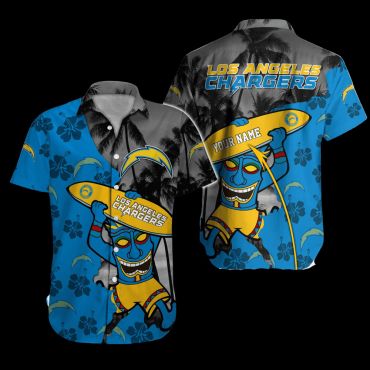 Los Angeles Chargers Tiki Surf Hawaiian Shirt Unisex T-shirt, Sweatshirt, Hoodie, Long Sleeve Tee - T-Shirt, Sweatshirt, Hoodie
