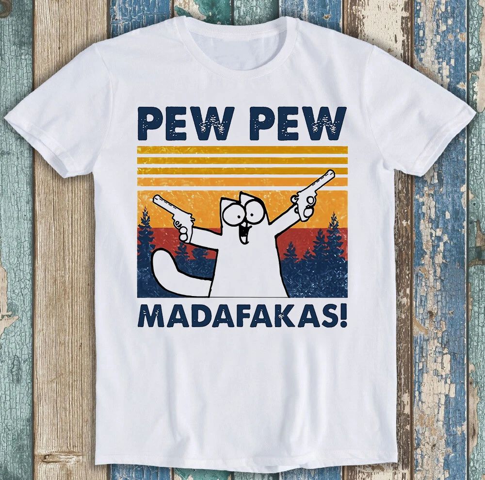 Pew Pew Madafakas Design Cat Drawing Meme Funny Gift Tee T Shirt M1440 Unisex T-shirt, Sweatshirt, Hoodie, Long Sleeve Tee - T-Shirt, Sweatshirt, Hoodie