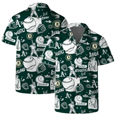 Oakland Athletics Baseball Fever Hawaiian Shirt Unisex T-shirt, Sweatshirt, Hoodie, Long Sleeve Tee - T-Shirt, Sweatshirt, Hoodie