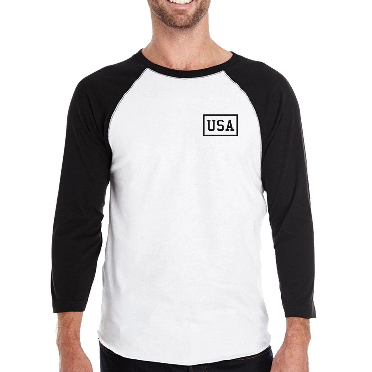 Mini USA Simple Design 4th of July Decorative Baseball Tee for Men Unisex T-shirt, Sweatshirt, Hoodie, Long Sleeve Tee - T-Shirt, Sweatshirt, Hoodie