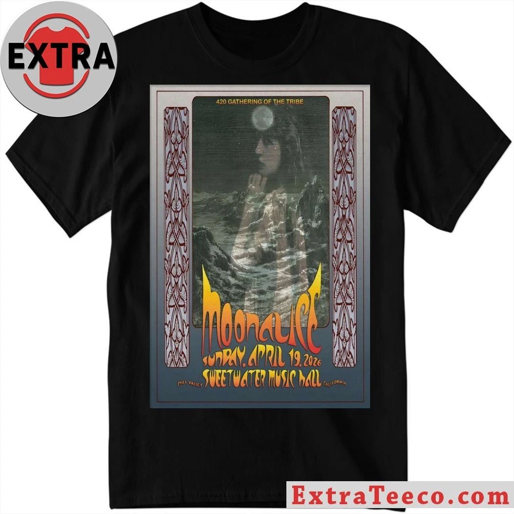 Moonalice April 19 2026 In Mill Valley CA Poster Shirt Unisex T-shirt, Sweatshirt, Hoodie, Long Sleeve Tee - T-Shirt, Sweatshirt, Hoodie