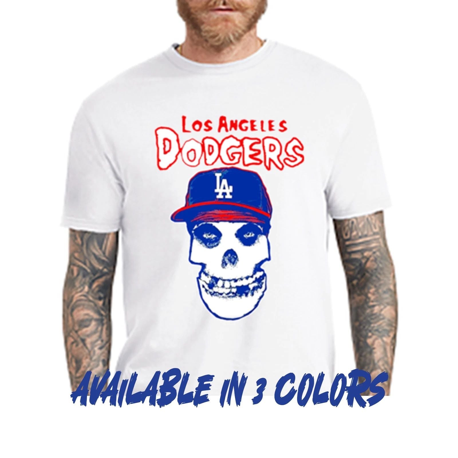 Los Angeles Dodgers Throwback Misfits shirt LA Doyers Punk Rock Funny MLB Blue 1 Unisex T-shirt, Sweatshirt, Hoodie, Long Sleeve Tee - T-Shirt, Sweatshirt, Hoodie