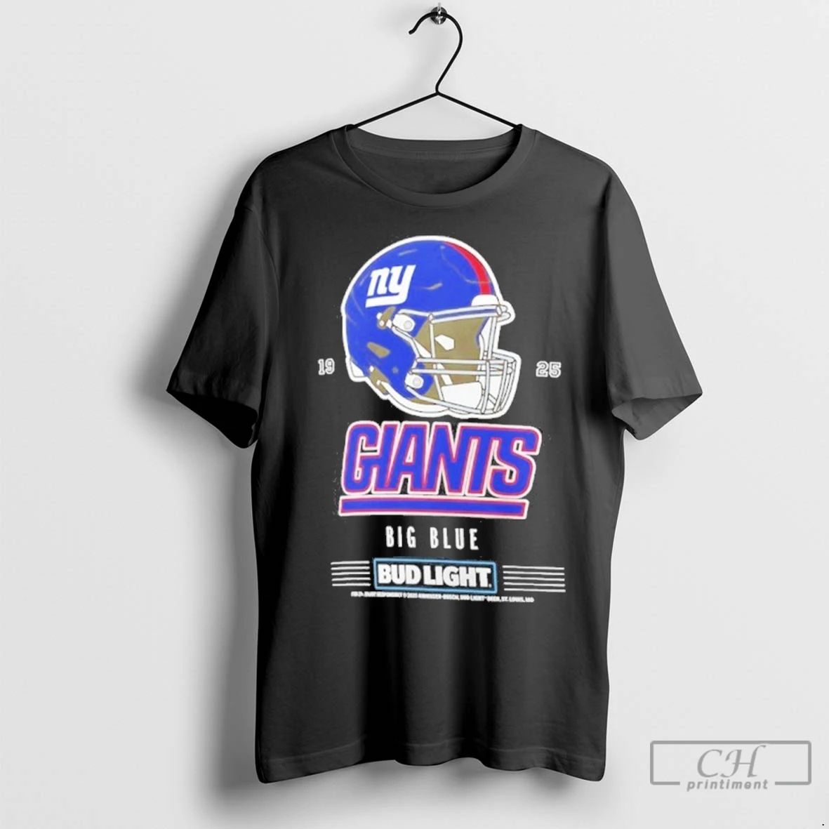 Premium Bud Light X New York Giants Big Blue Helmet Unisex T-shirt, Sweatshirt, Hoodie, Long Sleeve Tee - T-Shirt, Sweatshirt, Hoodie