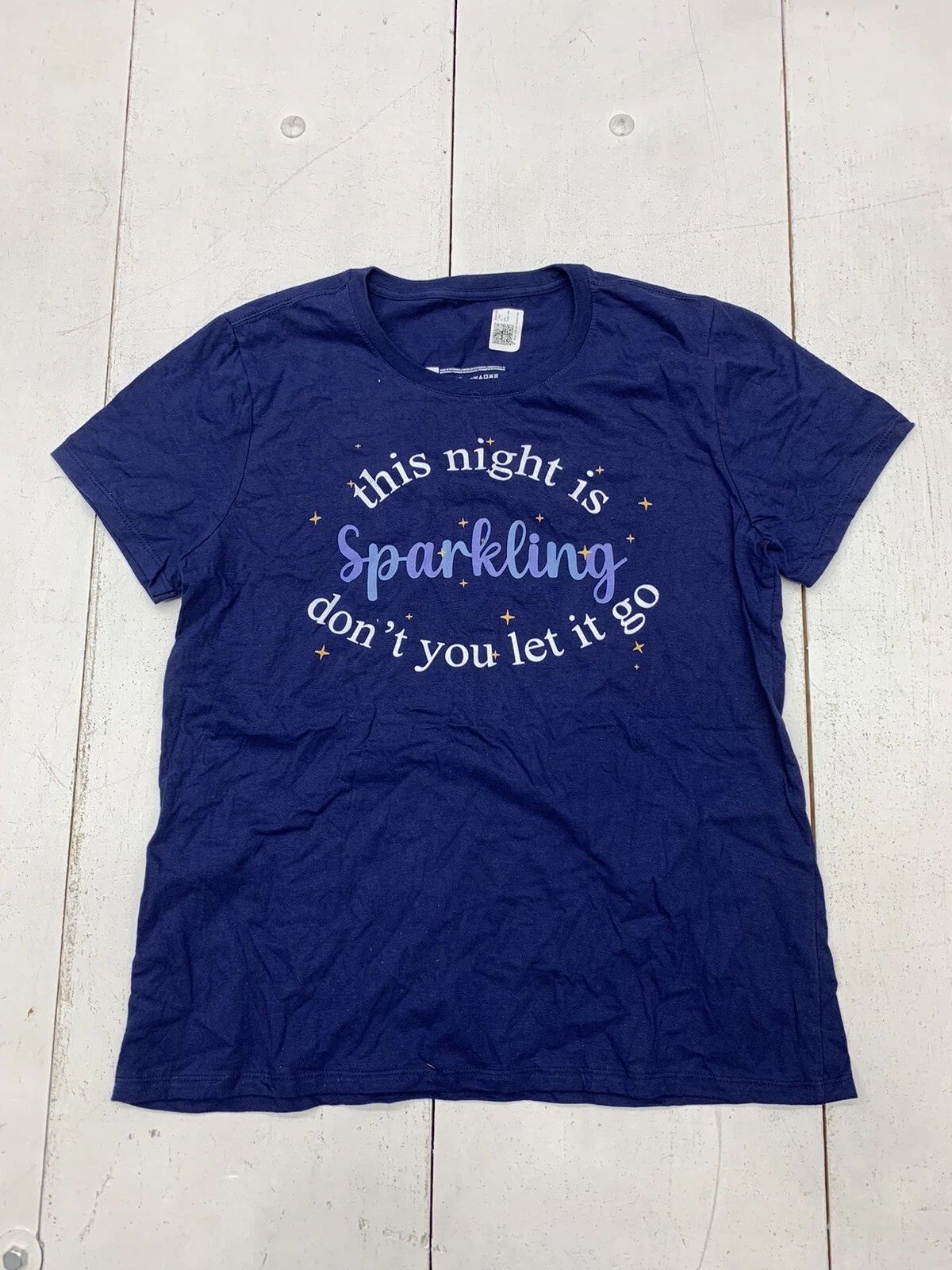 Custom Graphic This Night Is Sparkling Short Sleeve Shirt Blue Adult Size Large Unisex T-shirt, Sweatshirt, Hoodie, Long Sleeve Tee - T-Shirt, Sweatshirt, Hoodie