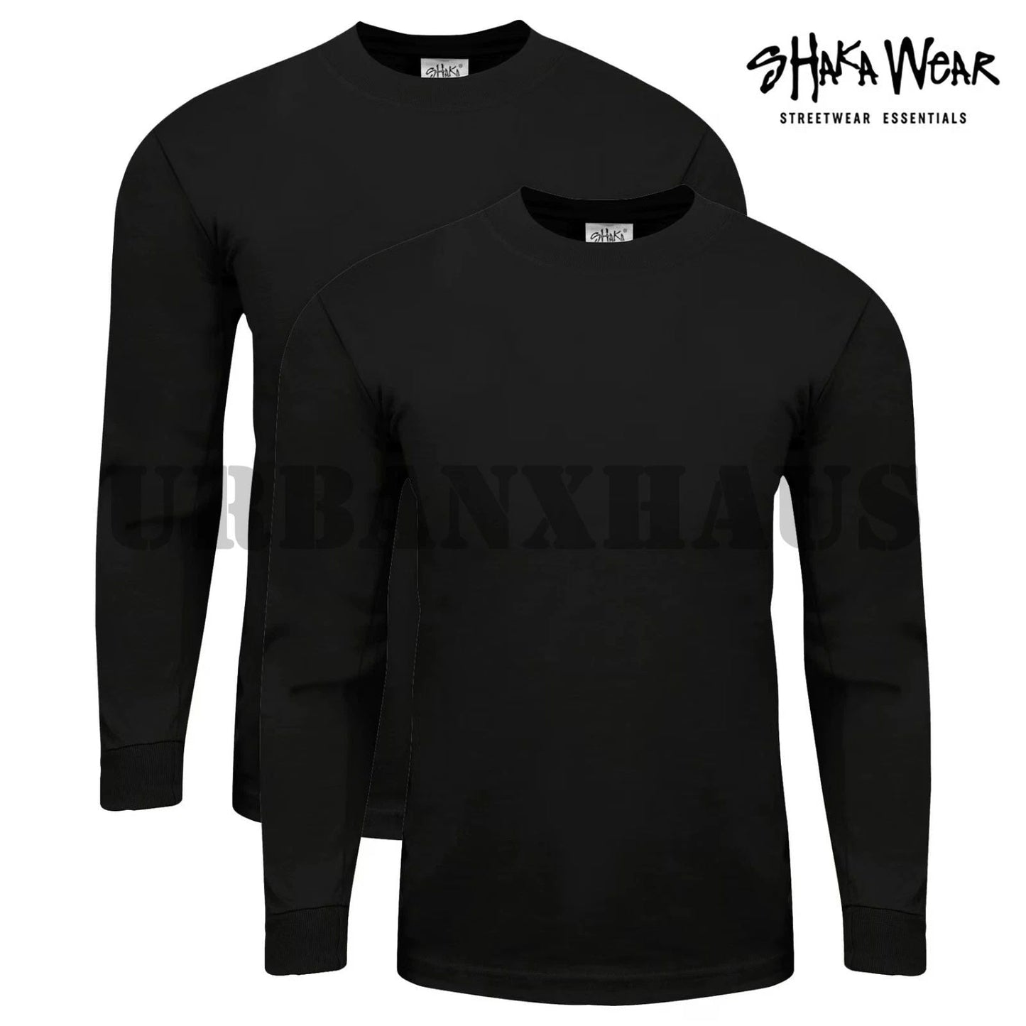 2 pcs *SHAKA WEAR Long Sleeve Super Max Heavyweight  T-shirt Unisex T-shirt, Sweatshirt, Hoodie, Long Sleeve Tee - T-Shirt, Sweatshirt, Hoodie