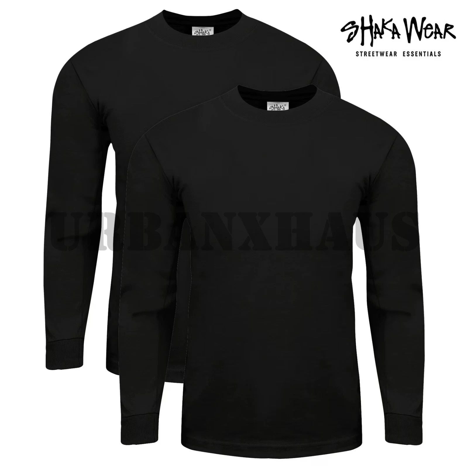 2 pcs *SHAKA WEAR Long Sleeve Super Max Heavyweight  T-shirt Unisex T-shirt, Sweatshirt, Hoodie, Long Sleeve Tee - T-Shirt, Sweatshirt, Hoodie