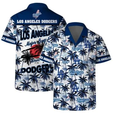 Los Angeles Dodgers Major League Baseball Palms Hawaiian Shirt Unisex T-shirt, Sweatshirt, Hoodie, Long Sleeve Tee - T-Shirt, Sweatshirt, Hoodie
