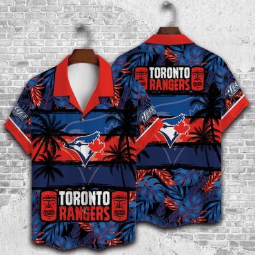 Toronto Rangers Tropical Vibes Hawaiian Shirt Unisex T-shirt, Sweatshirt, Hoodie, Long Sleeve Tee - T-Shirt, Sweatshirt, Hoodie