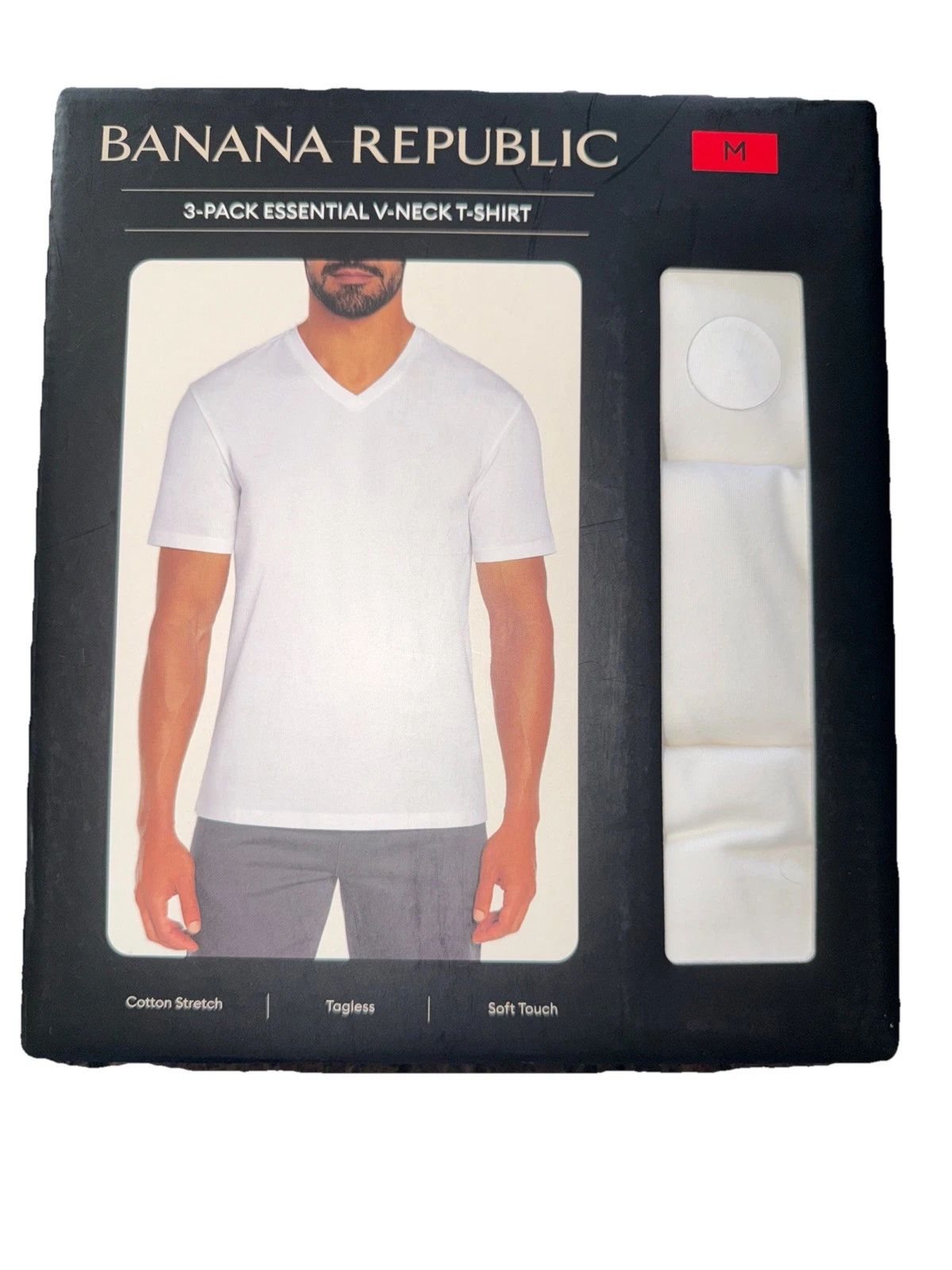 Banana Republic Essential Men's White V-Neck 3-pack shirts size Medium Unisex T-shirt, Sweatshirt, Hoodie, Long Sleeve Tee - T-Shirt, Sweatshirt, Hoodie