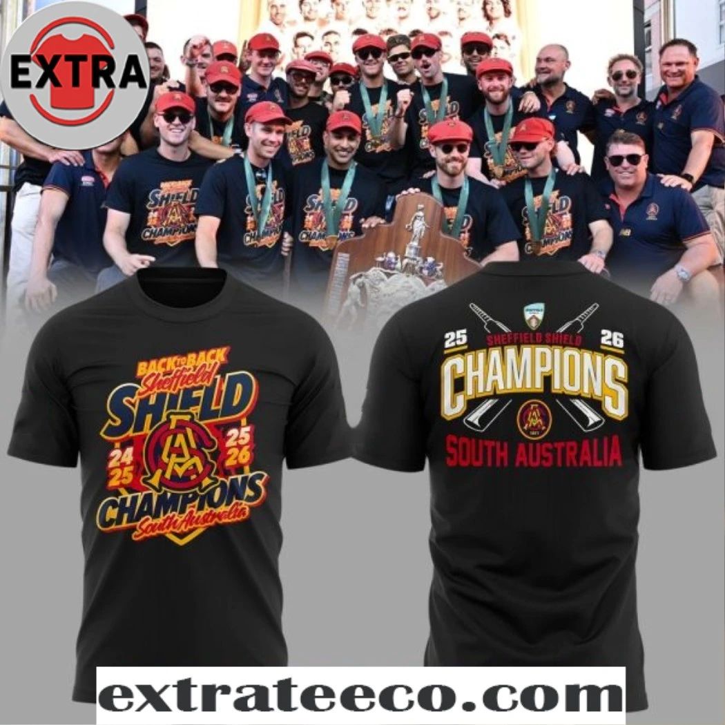 Back To Back 2026 Sheffield Shield Champions South Australia Logo Two Sided T-Shirt  Perfect Gift for Men & Women - T-Shirt, Sweatshirt, Hoodie
