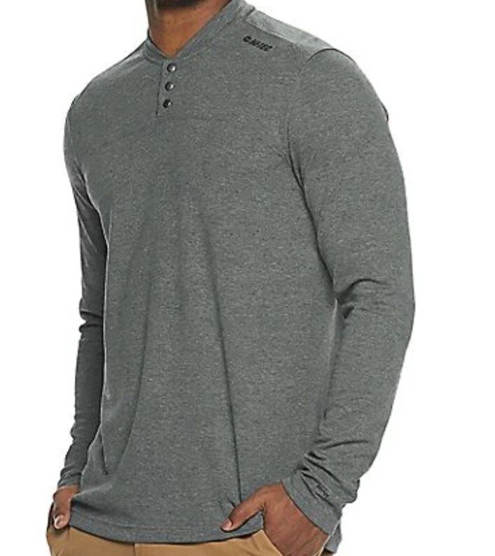 NWT Men's Hi-Tec Silver Bay Tech Modern Fit Thermal Henley Shirt Size 2XL Gray Unisex T-shirt, Sweatshirt, Hoodie, Long Sleeve Tee - T-Shirt, Sweatshirt, Hoodie