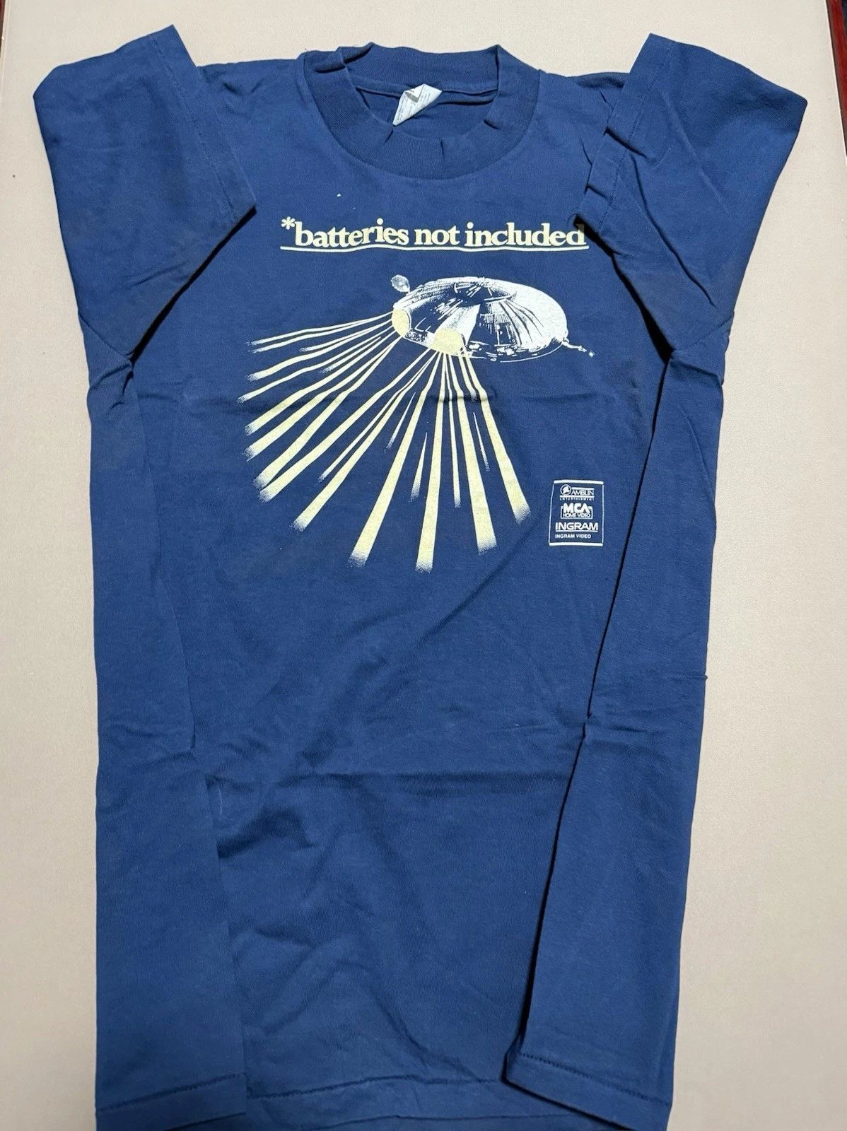 Ingram - Promo Large T-Shirt - Batteries not included - Blue Shirt - L Unisex T-shirt, Sweatshirt, Hoodie, Long Sleeve Tee - T-Shirt, Sweatshirt, Hoodie