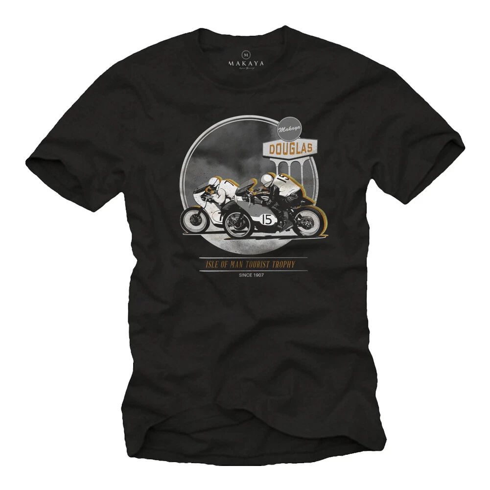 Vintage Motorcycle Mens T-Shirt with Tourist Trophy Biker - Mens Cafe Racer Unisex T-shirt, Sweatshirt, Hoodie, Long Sleeve Tee - T-Shirt, Sweatshirt, Hoodie