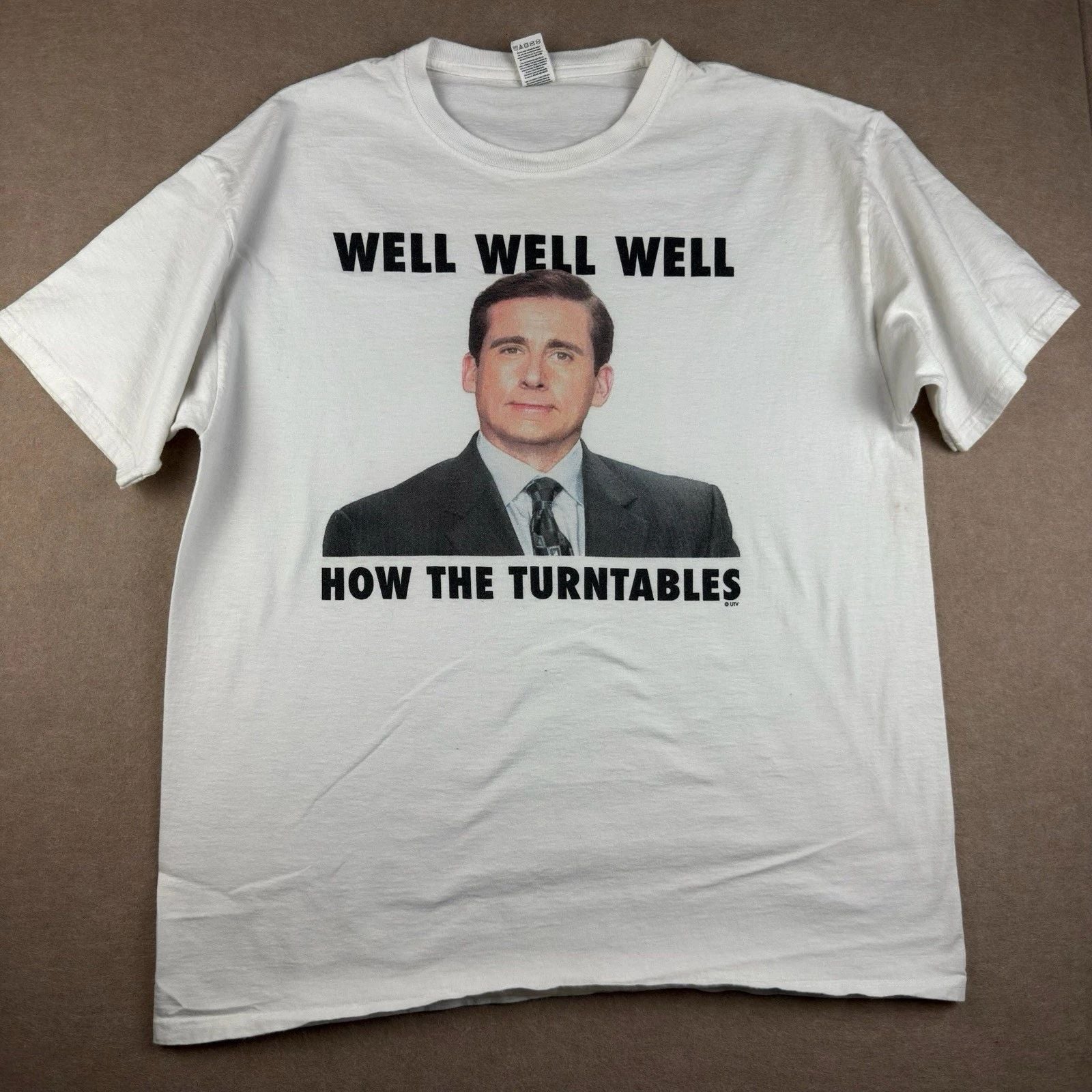 Fruit of the Loom Shirt Mens L White Comedy Meme Steve Carell Funny Tee Unisex T-shirt, Sweatshirt, Hoodie, Long Sleeve Tee - T-Shirt, Sweatshirt, Hoodie
