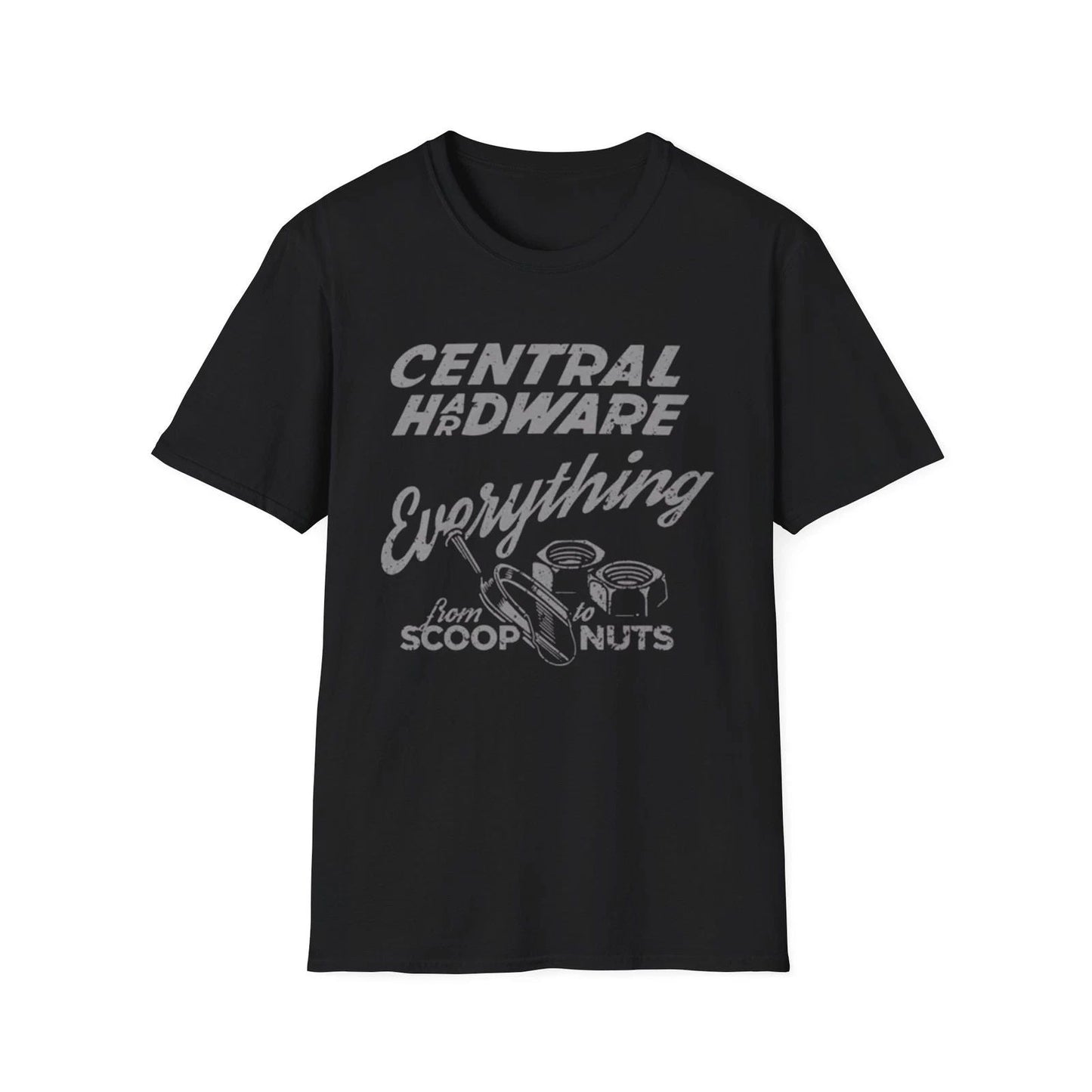 Central Hardware Everything T-Shirt | Vintage Hardware Screws Nuts Scoop Graphic Unisex T-shirt, Sweatshirt, Hoodie, Long Sleeve Tee - T-Shirt, Sweatshirt, Hoodie