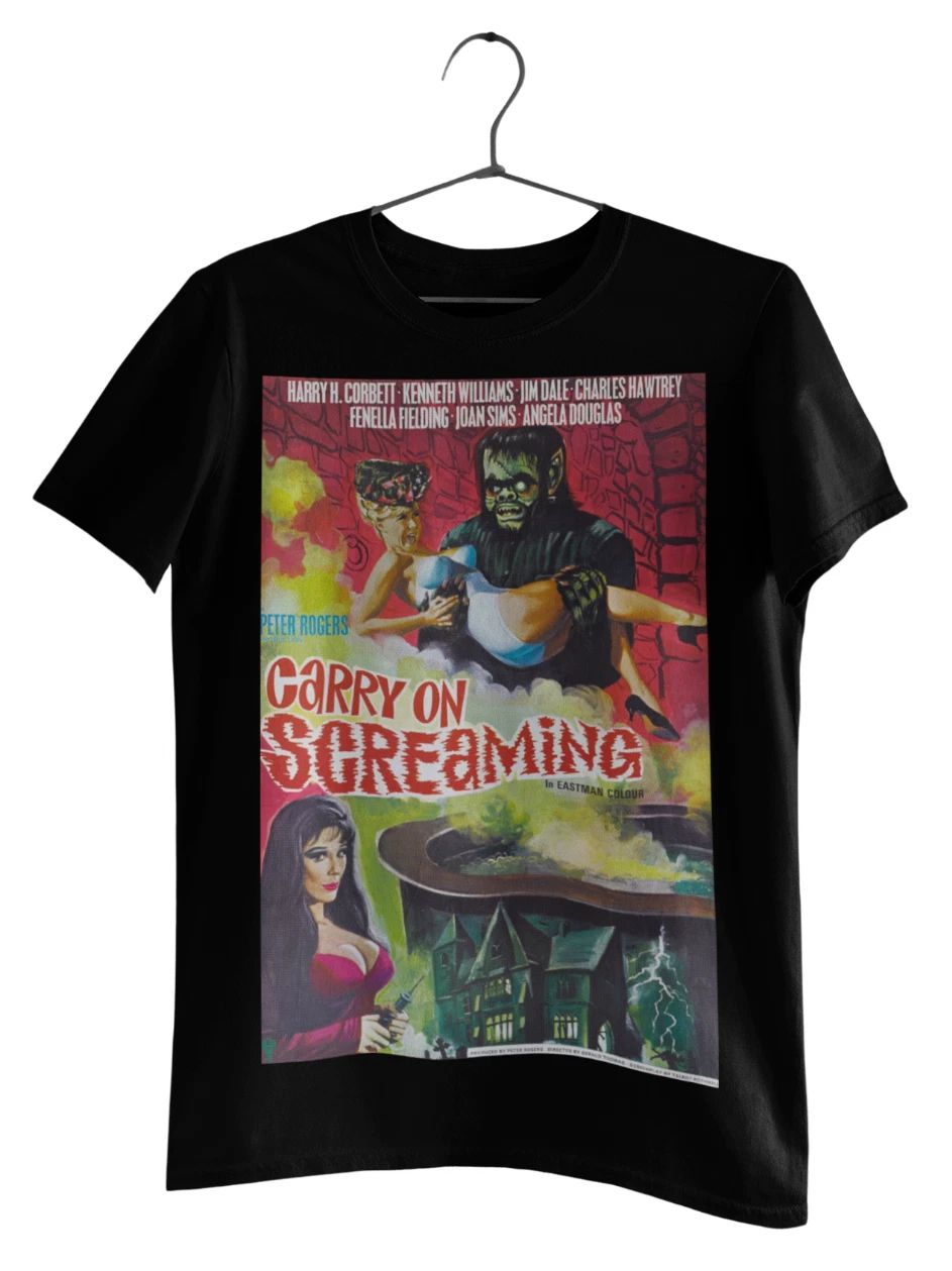 Carry on Screaming Movie Poster  T-Shirt Unisex T-shirt, Sweatshirt, Hoodie, Long Sleeve Tee - T-Shirt, Sweatshirt, Hoodie