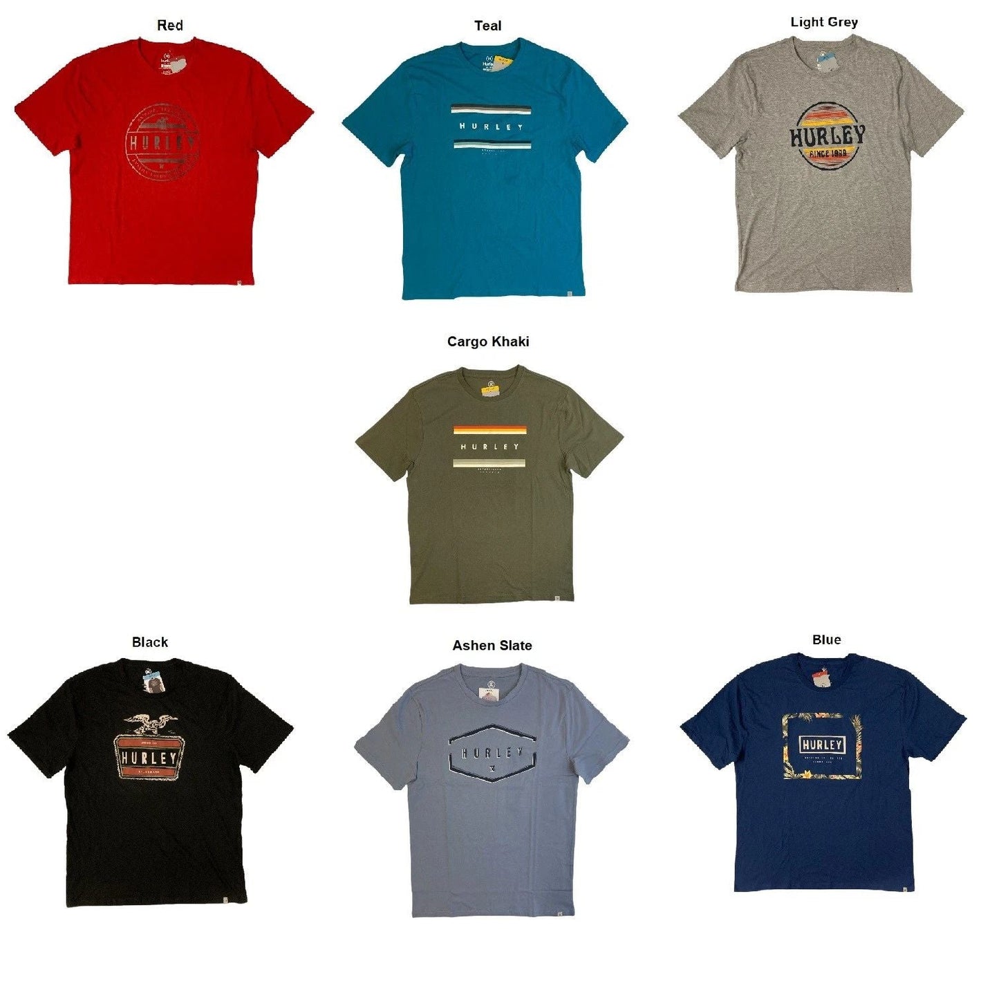 Hurley Men's Short Sleeve Classic Crew Neck Graphic T-Shirt Unisex T-shirt, Sweatshirt, Hoodie, Long Sleeve Tee - T-Shirt, Sweatshirt, Hoodie