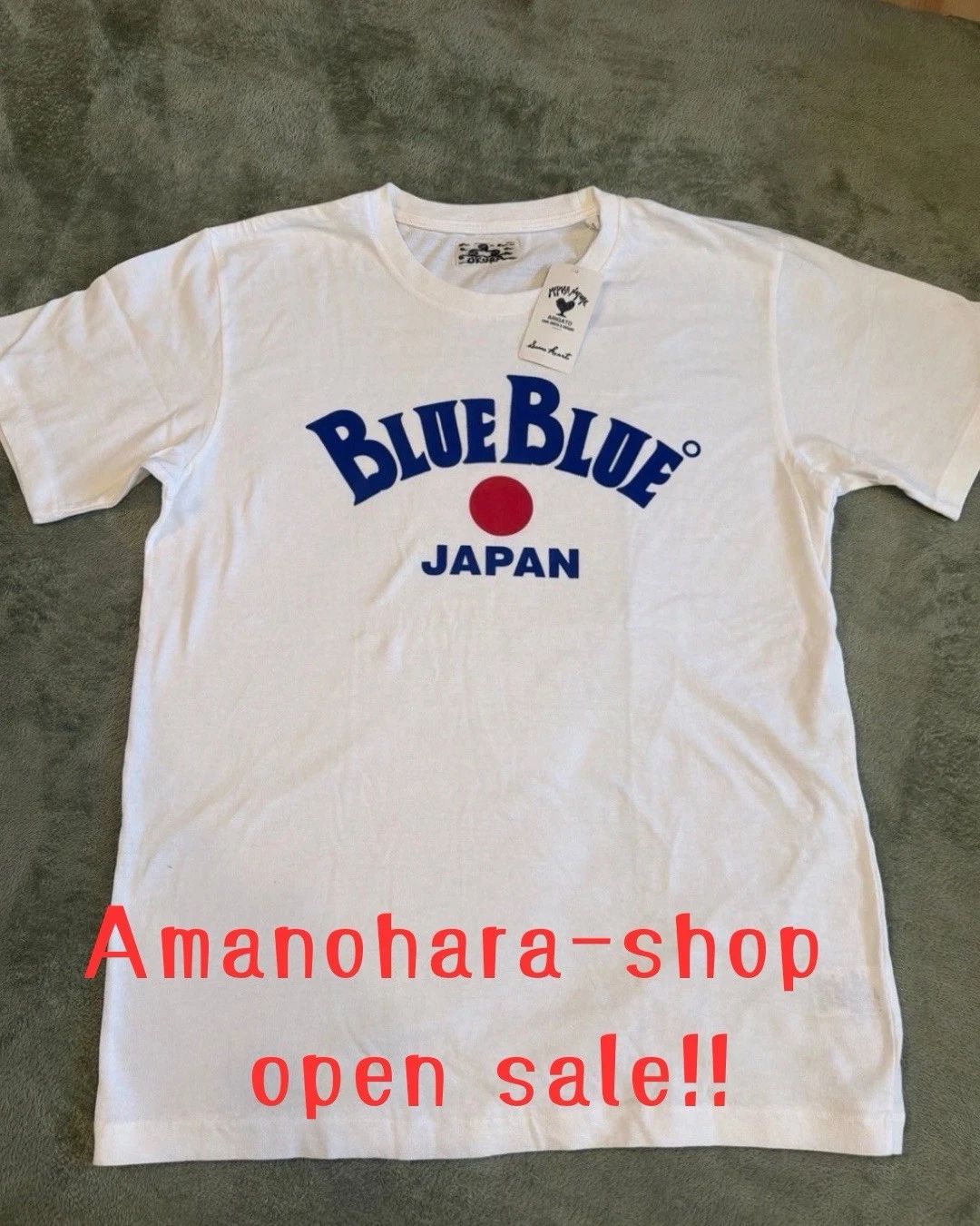 BLUE BLUE JAPAN T-shirt L Indigo & Crimson Red Traditional Dye New Made in Japan Unisex T-shirt, Sweatshirt, Hoodie, Long Sleeve Tee - T-Shirt, Sweatshirt, Hoodie