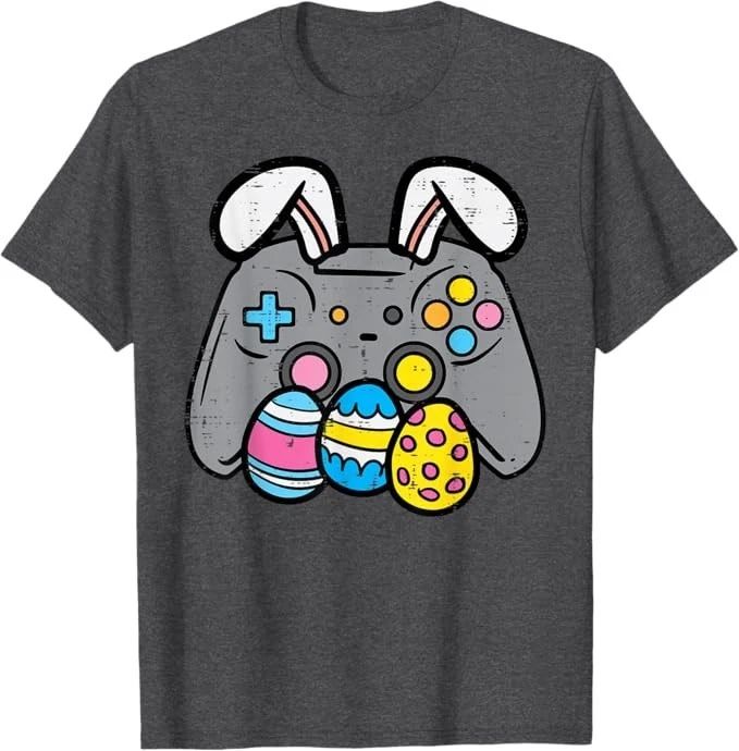 Easter Video Game Bunny Eggs Gaming Gamer Boys Men Teen Kids T-Shirt Small Unisex T-shirt, Sweatshirt, Hoodie, Long Sleeve Tee - T-Shirt, Sweatshirt, Hoodie