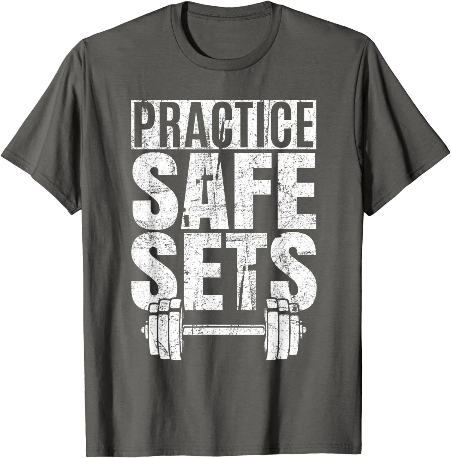 Funny "Practice Safe Sets" - Weight Lifting Cool Unisex T-Shirt Unisex T-shirt, Sweatshirt, Hoodie, Long Sleeve Tee - T-Shirt, Sweatshirt, Hoodie