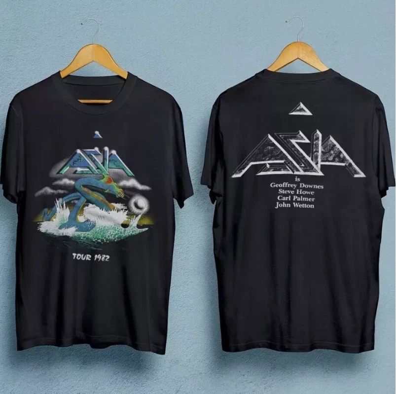 Asia Band tour men t-shirt double-sided black Unisex T-shirt, Sweatshirt, Hoodie, Long Sleeve Tee - T-Shirt, Sweatshirt, Hoodie