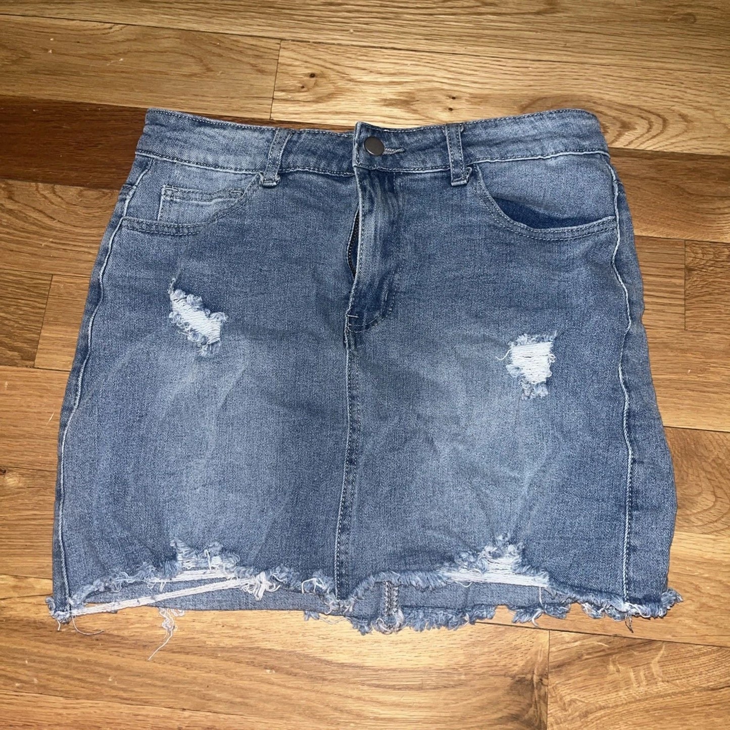 Gobles Mid Waist Zipper Closure Frayed Raw Hem Ripped Mini Denim Medium Skirts Q Unisex T-shirt, Sweatshirt, Hoodie, Long Sleeve Tee - T-Shirt, Sweatshirt, Hoodie