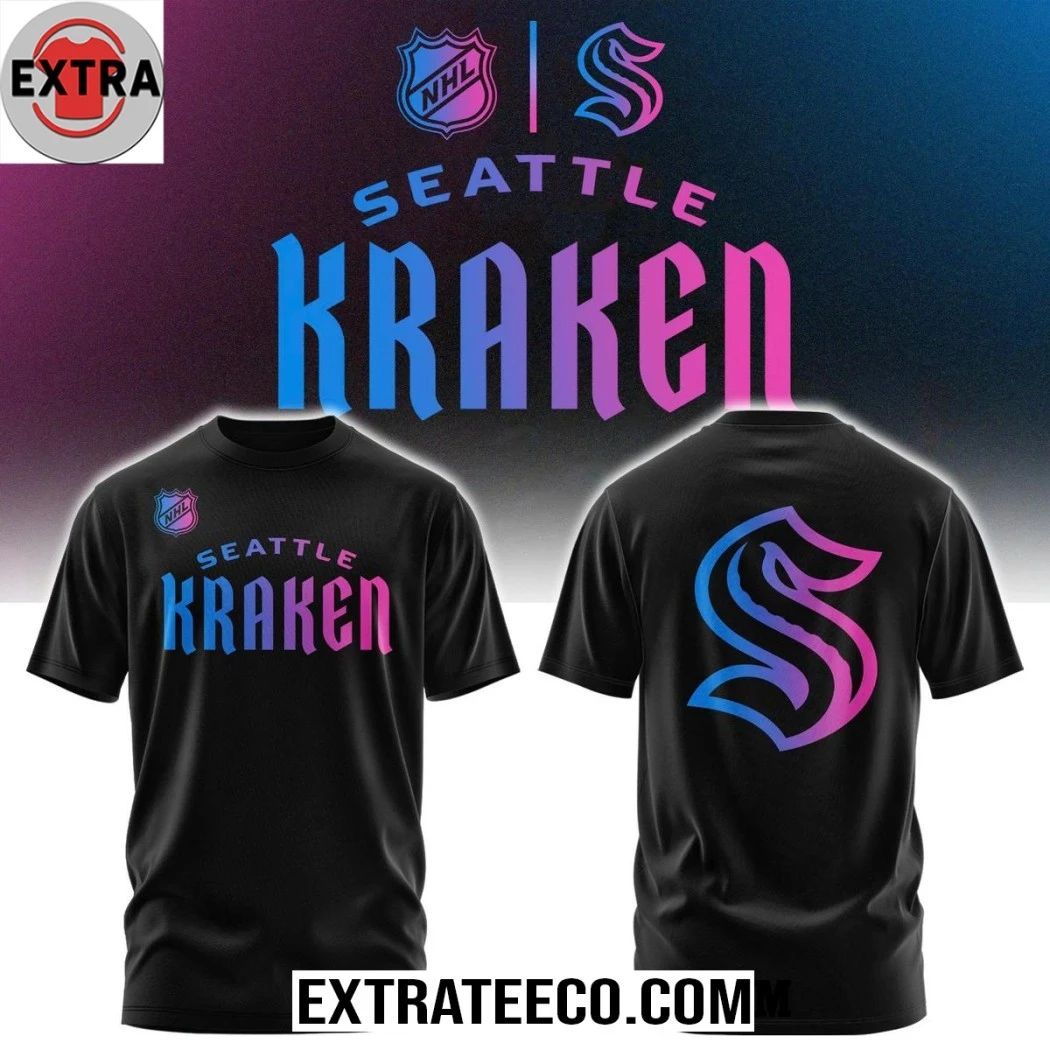 Seattle Kraken Cyberpunk Vibe 2026 Night Hoodie T-Shirt Unisex T-shirt, Sweatshirt, Hoodie, Long Sleeve Tee - T-Shirt, Sweatshirt, Hoodie