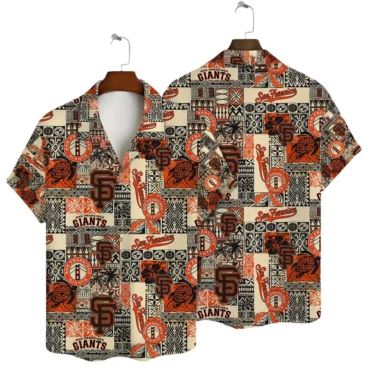 San Francisco Giants Heritage Patchwork Hawaiian Shirt Unisex T-shirt, Sweatshirt, Hoodie, Long Sleeve Tee - T-Shirt, Sweatshirt, Hoodie