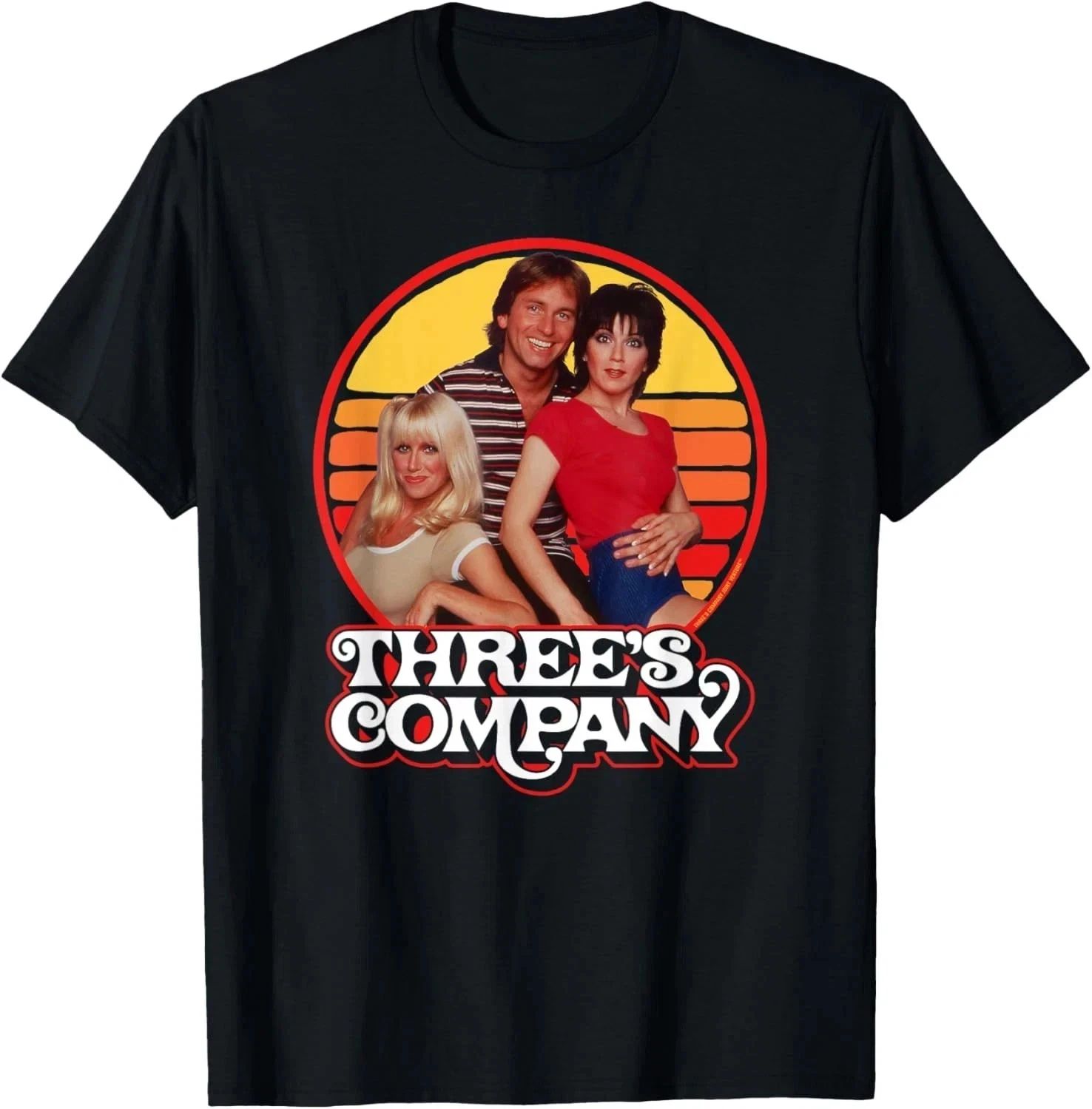 Threes Company T-Shirt 80s TV Show Roommates Retro Tee Unisex T-shirt, Sweatshirt, Hoodie, Long Sleeve Tee - T-Shirt, Sweatshirt, Hoodie