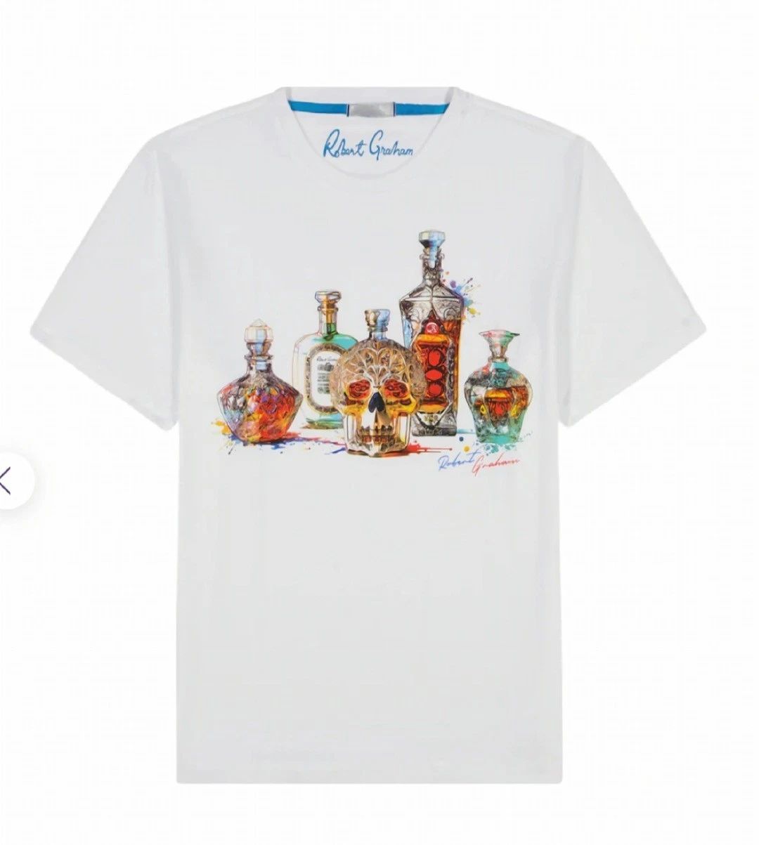 $98ROBERT GRAHAM Liquid Skull Short Sleeve T-Shirt Men's (Sizes 2XL-3XL) Unisex T-shirt, Sweatshirt, Hoodie, Long Sleeve Tee - T-Shirt, Sweatshirt, Hoodie
