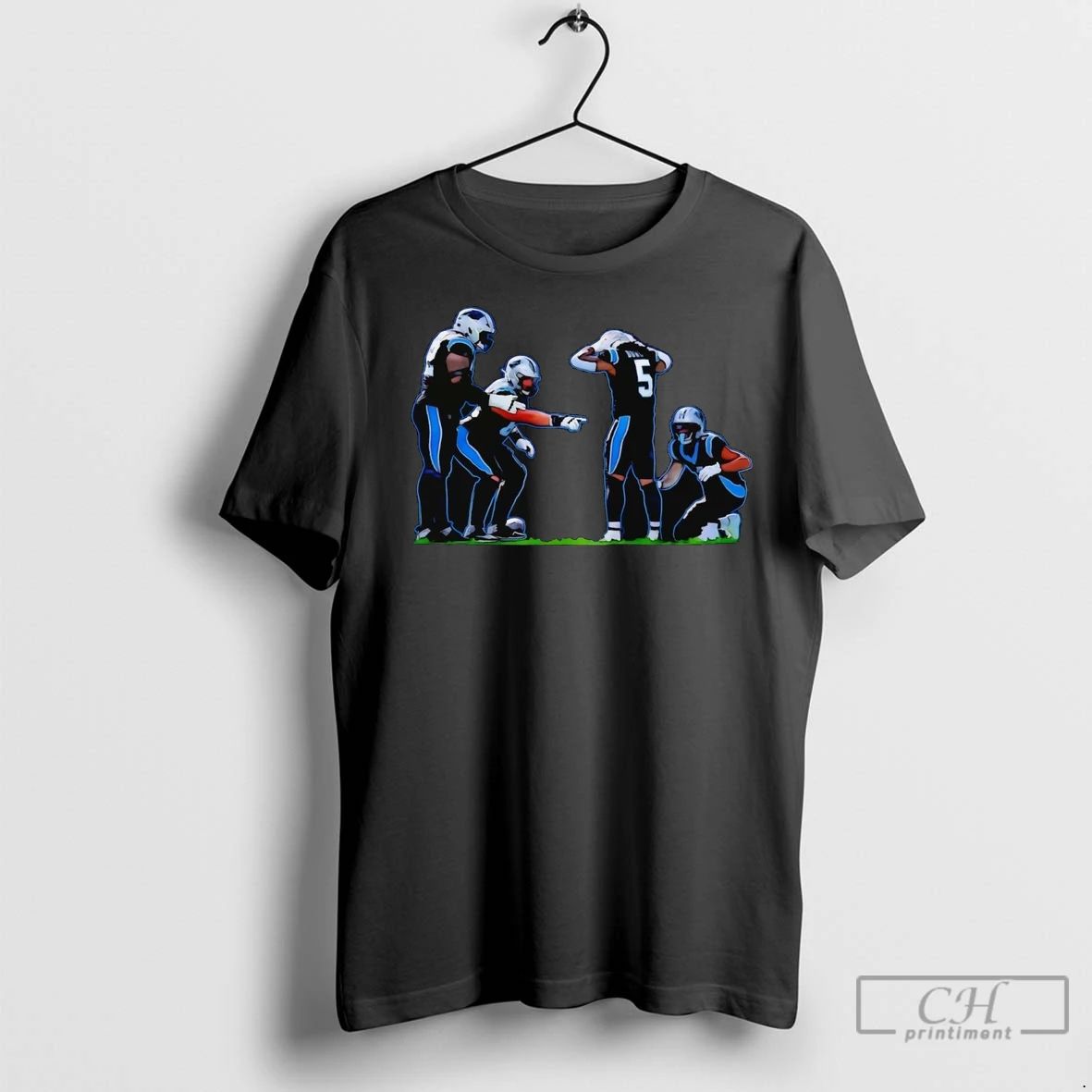 Premium Rico Dowdle Touchdown Celebration Carolina Panthers Unisex T-shirt, Sweatshirt, Hoodie, Long Sleeve Tee - T-Shirt, Sweatshirt, Hoodie