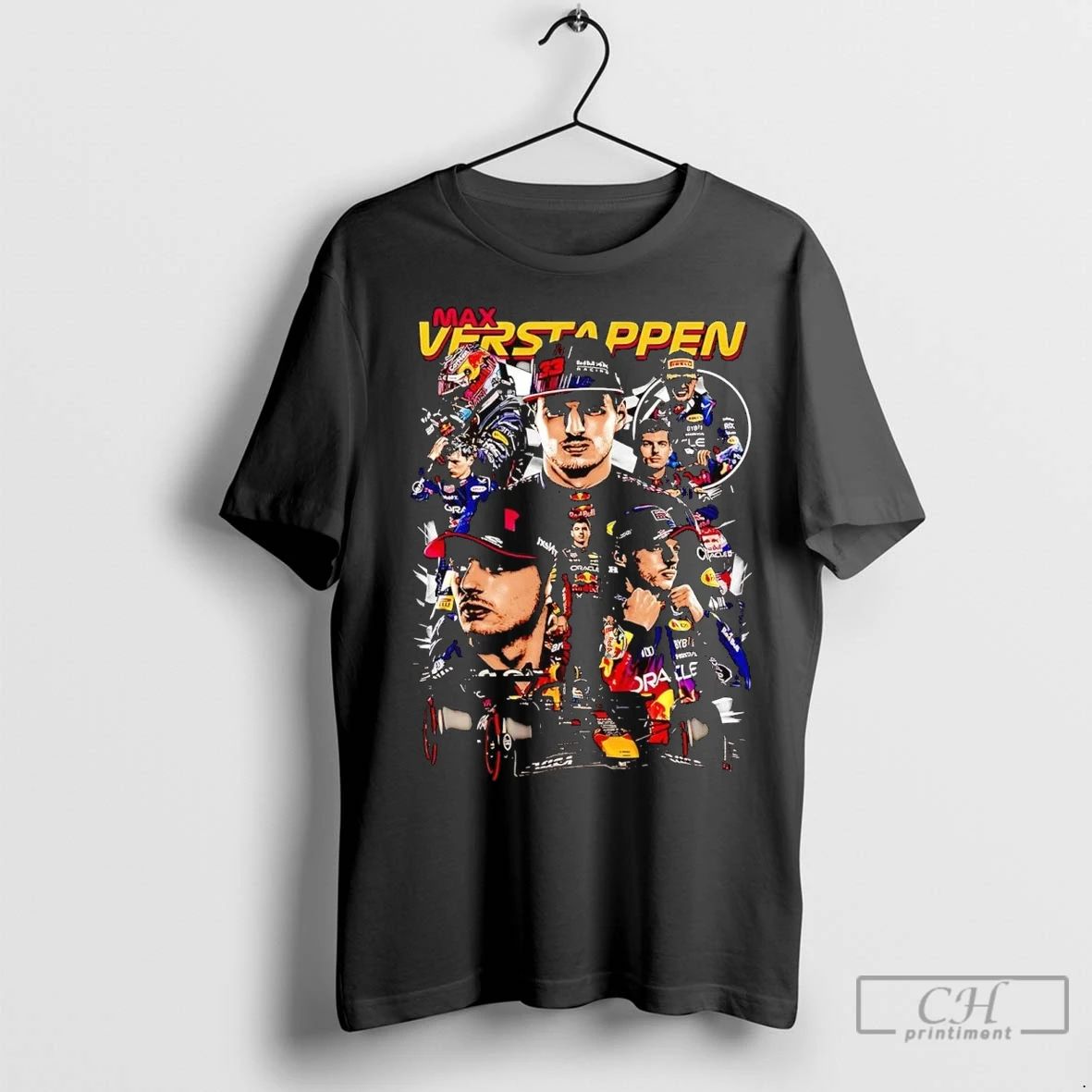 Premium Max Verstappen Picture Collage 2 Sided Unisex T-shirt, Sweatshirt, Hoodie, Long Sleeve Tee - T-Shirt, Sweatshirt, Hoodie