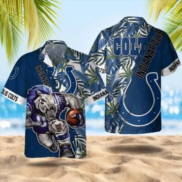 Indianapolis Colts Tropic Rush Hawaiian Shirt Unisex T-shirt, Sweatshirt, Hoodie, Long Sleeve Tee - T-Shirt, Sweatshirt, Hoodie