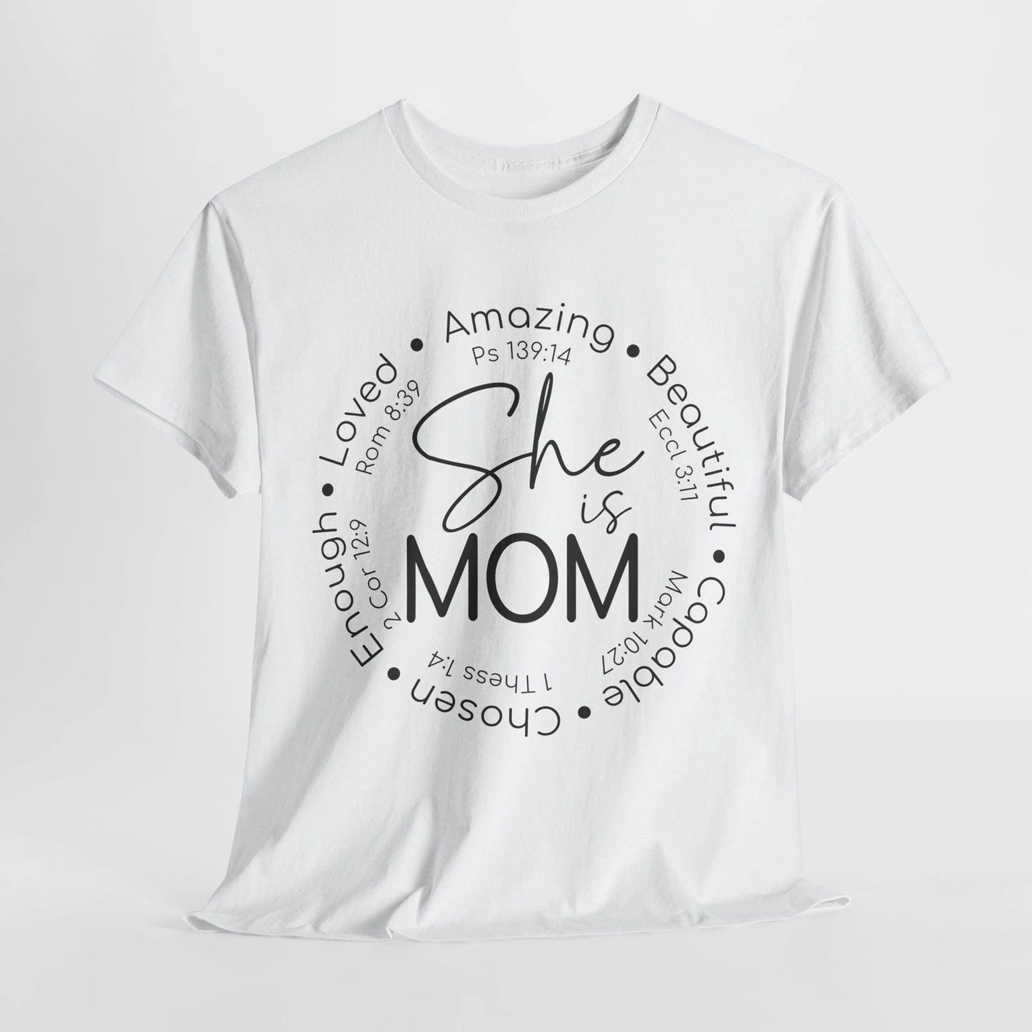 She Is Mom Circle Layout T-Shirt | Trendy Mother Tee | Cute Gift Idea for Moms Unisex T-shirt, Sweatshirt, Hoodie, Long Sleeve Tee - T-Shirt, Sweatshirt, Hoodie