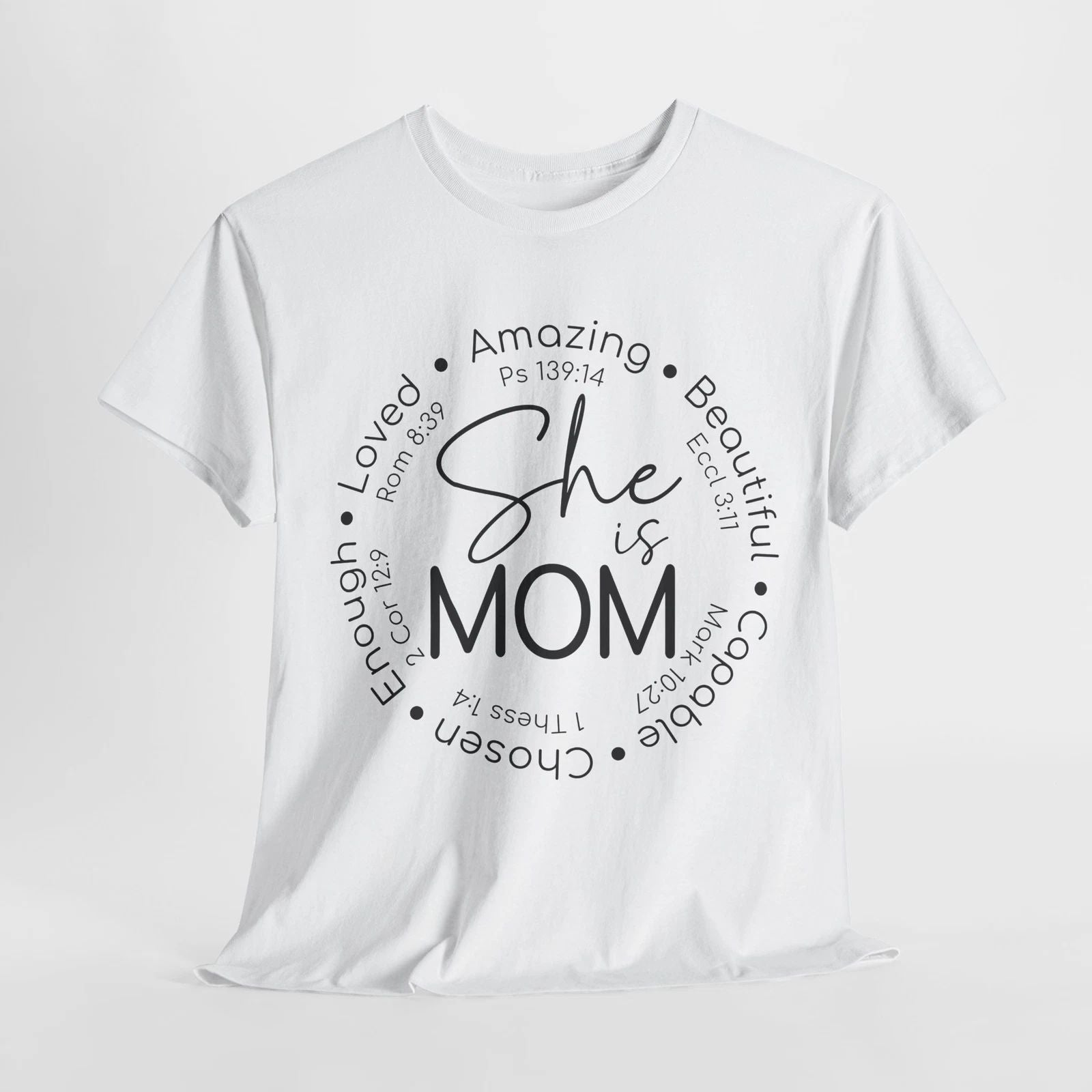 She Is Mom Circle Layout T-Shirt | Trendy Mother Tee | Cute Gift Idea for Moms Unisex T-shirt, Sweatshirt, Hoodie, Long Sleeve Tee - T-Shirt, Sweatshirt, Hoodie