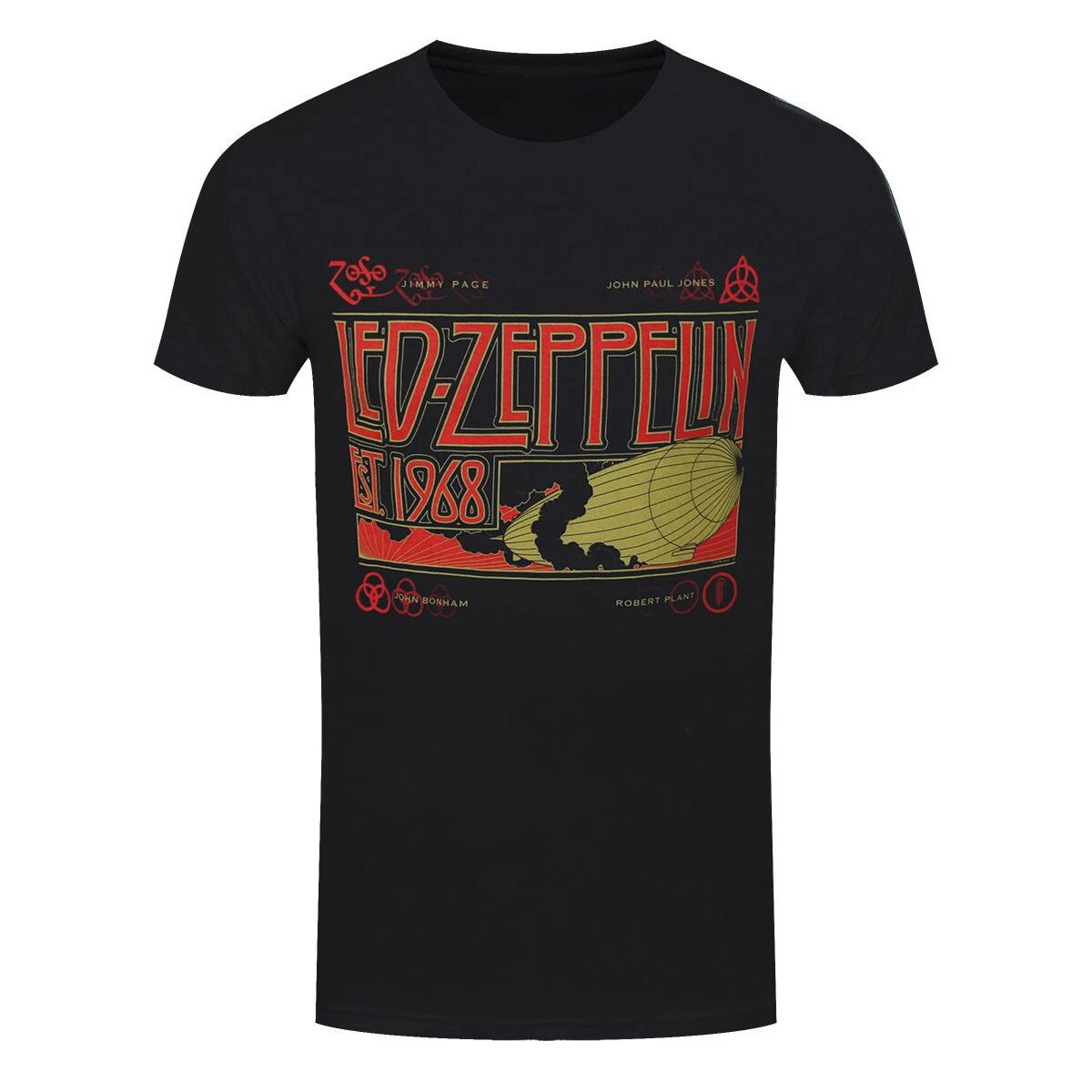 Led Zeppelin T-Shirt & Smoke Rock Band New Black Official Unisex T-shirt, Sweatshirt, Hoodie, Long Sleeve Tee - T-Shirt, Sweatshirt, Hoodie