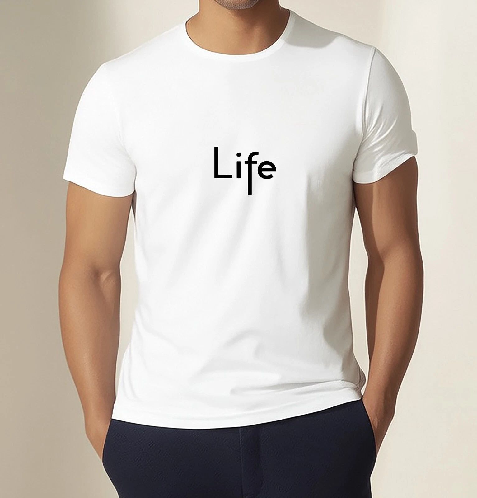 Life Minimalist Black Text T-Shirt Simple Inspirational Graphic Tee Unisex Shirt Unisex T-shirt, Sweatshirt, Hoodie, Long Sleeve Tee - T-Shirt, Sweatshirt, Hoodie