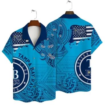 Tampa Bay Rays Tribal Wave Hawaiian Shirt Unisex T-shirt, Sweatshirt, Hoodie, Long Sleeve Tee - T-Shirt, Sweatshirt, Hoodie